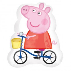 Peppa Pig On Bike Supershape Balloon Party Supplies Decorations Ideas Novelty Gift