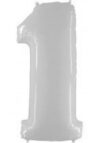 Grabo Jumbo Number 1 White Balloon Party Supplies Decorations Ideas Novelty Gift