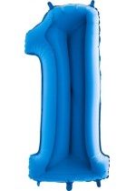 Grabo Jumbo Number 1 Blue Balloon Party Supplies Decorations Ideas Novelty Gift