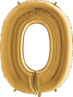 Grabo Jumbo Number 0 Gold Balloon Party Supplies Decorations Ideas Novelty Gift