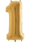 Grabo Jumbo Number 1 Gold Balloon Party Supplies Decorations Ideas Novelty Gift