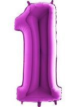 Grabo Jumbo Number 1 Purple Balloon Party Supplies Decorations Ideas Novelty Gift