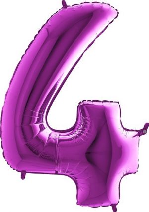 Grabo Jumbo Number 4 Purple Balloon Party Supplies Decorations Ideas Novelty Gift