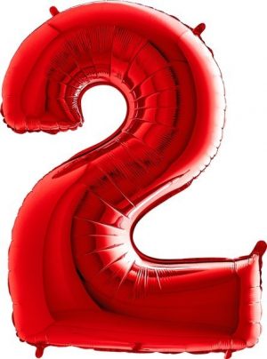 Grabo Jumbo Number 2 Red Balloon Party Supplies Decorations Ideas Novelty Gift
