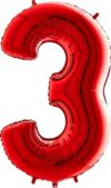 Grabo Jumbo Number 3 Red Balloon Party Supplies Decorations Ideas Novelty Gift
