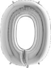 Grabo Jumbo Number 0 Silver Balloon Party Supplies Decorations Ideas Novelty Gift