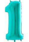 Grabo Jumbo Number 1 Tiffany Balloon Party Supplies Decorations Ideas Novelty Gift