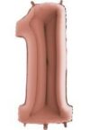 Grabo Jumbo Number 1 Rose Gold Balloon Party Supplies Decorations Ideas Novelty Gift