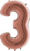 Grabo Jumbo Number 3 Rose Gold Balloon Party Supplies Decorations Ideas Novelty Gift