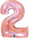 Grabo Jumbo Number 2 Rose Gold Glitter Balloon Party Supplies Decorations Ideas Novelty Gift