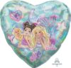 Barbie Mermaid Heart 28in Shape Balloon Party Supplies Decorations Ideas Novelty Gift