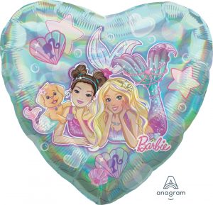 Barbie Mermaid Heart Supershape Balloon Party Supplies Decorations Ideas Novelty Gift
