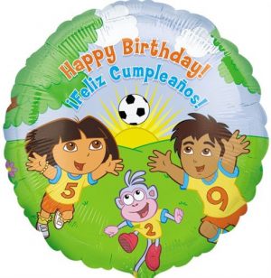 Dora & Diego Football Standard Balloon Party Supplies Decorations Ideas Novelty Gift