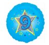 Happy 9th Birthday Blue Stars 18in Balloon Party Supplies Decorations Ideas Novelty Gift