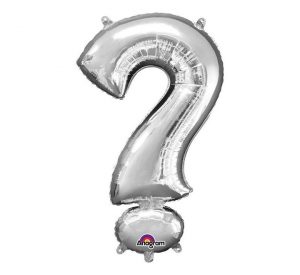 Anagram Silver Question Mark Balloon Party Supplies Decorations Ideas Novelty Gift