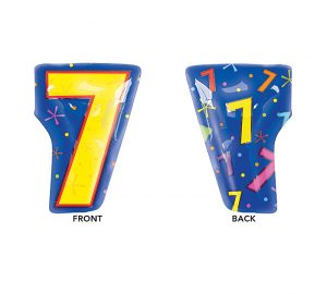 7th Birthday Age 7 Junior Shape Balloon Party Supplies Decorations Ideas Novelty Gift