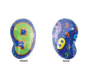 9th Birthday Age 9 Junior Shape Balloon Party Supplies Decorations Ideas Novelty Gift