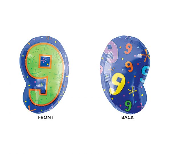 9th Birthday Age 9 Junior Shape Balloon Party Supplies Decorations Ideas Novelty Gift