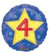 Happy 4th Birthday Blue Star Balloon Party Supplies Decorations Ideas Novelty Gift