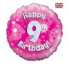 Happy 9th Birthday Pink Glitz Balloon Party Supplies Decorations Ideas Novelty Gift
