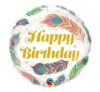 Happy Birthday Peacock Feathers 18in Balloon Party Supplies Decorations Ideas Novelty Gift