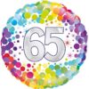 Happy 65th Birthday Colourful Confetti Balloon Party Supplies Decorations Ideas Novelty Gift