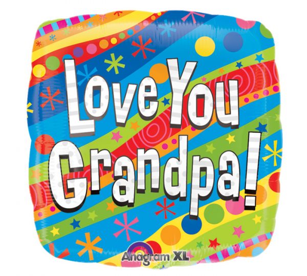Love You Grandpa Colourful Standard Balloon