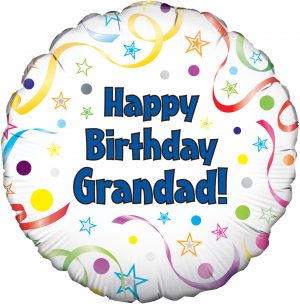 Happy Birthday Grandad Streamers Standard Balloon Party Supplies Decorations Ideas Novelty Gift