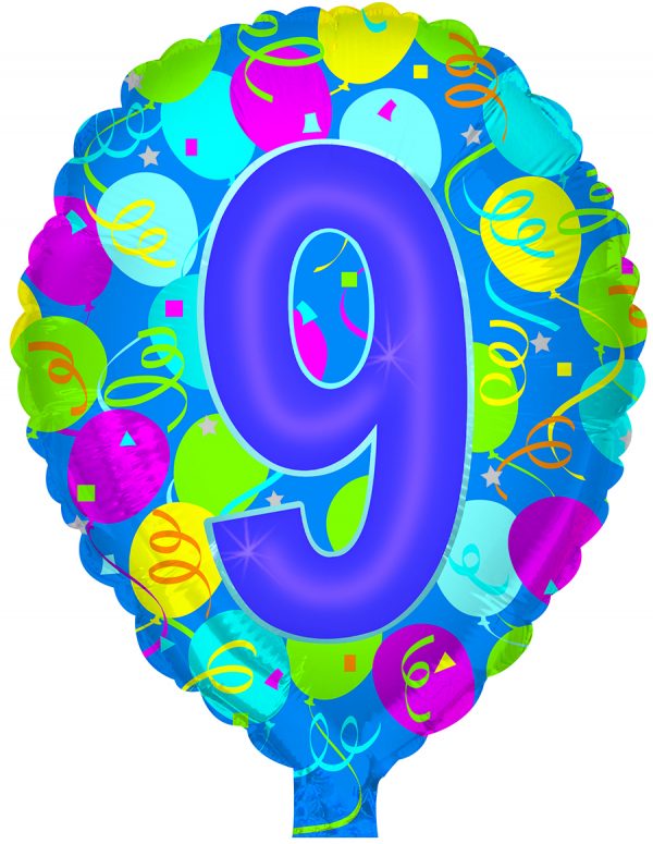 Happy 9th Birthday Shape Balloon Party Supplies Decorations Ideas Novelty Gift