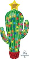 Christmas Cactus 40in Shape Balloon Party Supplies Decorations Ideas Novelty Gift 40095