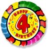 Happy 4th Birthday Animal Print Balloon Party Supplies Decorations Ideas Novelty Gift