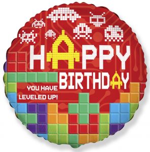 Birthday Brick Games 18in Balloon Party Supplies Decorations Ideas Novelty Gift
