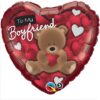 Boyfriend Teddybear 18in Balloon Party Supplies Decorations Ideas Novelty Gift