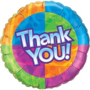 Thank You Colourful Standard Balloon Party Supplies Decorations Ideas Novelty Gift