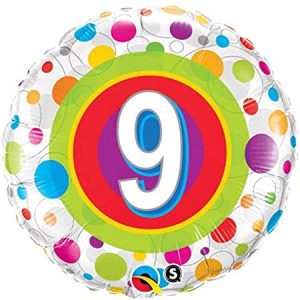 Happy 9th Birthday Dots Standard Balloon Party Supplies Decorations Ideas Novelty Gift