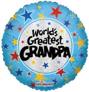 World's Greatest Grandpa Stars Standard Balloon Party Supplies Decorations Ideas Novelty Gift