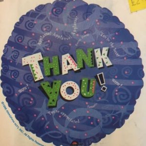 Thank You Blue Standard Balloon Party Supplies Decorations Ideas Novelty Gift
