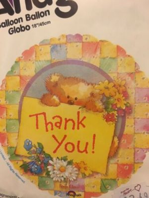 Thank You Teddybear Standard Balloon Party Supplies Decorations Ideas Novelty Gift