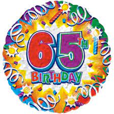 Happy 65th Birthday Explosion Standard Balloon Party Supplies Decorations Ideas Novelty Gift