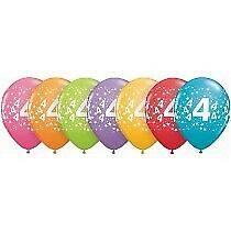 6pcs 4th Tropical Birthday Latex Balloons Party Supplies Decorations Ideas Novelty Gift