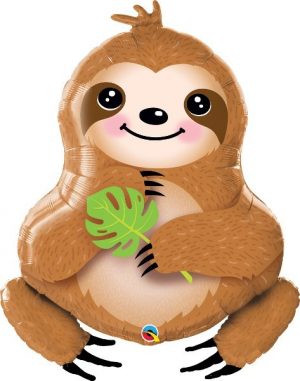 Sitting Sloth Palm Supershape Balloon Party Supplies Decorations Ideas Novelty Gift