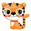 Cute Tiger 25in Shape Balloon Party Supplies Decorations Ideas Novelty Gift 41221