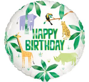 Happy Birthday Jungle Deco Standard Balloon Party Supplies Decorations Ideas Novelty Gift