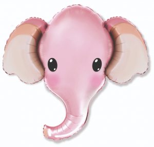 Pink Elephant Head Supershape Balloon Party Supplies Decorations Ideas Novelty Gift