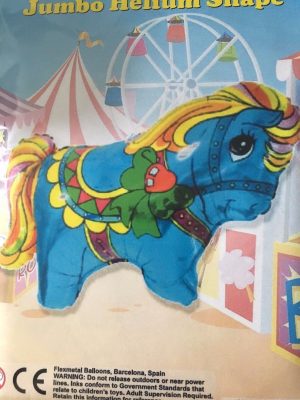 Blue Circus Cute Pony Supershape Balloon Party Supplies Decorations Ideas Novelty Gift