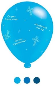 Blue Communion 10in Latex Balloons Party Supplies Decorations Ideas Novelty Gift LA1061