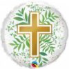Gold Cross & Greenery 18in Balloon Party Supplies Decorations Ideas Novelty Gift 10256