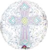 Holographic Cross 18in Balloon Party Supplies Decorations Ideas Novelty Gift 32631