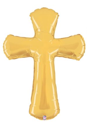 Gold Cross Supershape Balloon Party Supplies Decorations Ideas Novelty Gift