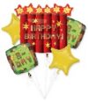 TNT B-Day 5-Balloon Bouquet Party Supplies Decorations Ideas Novelty Gift 35461